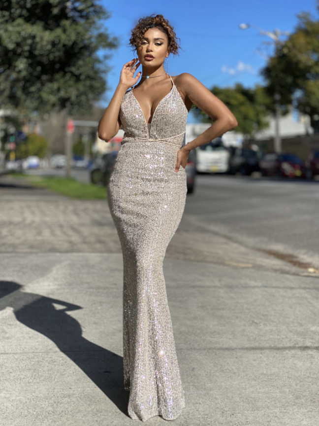 jadore silver dress J'Adore Dresses JM209