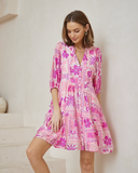 Jayla Dress - Pink Palm