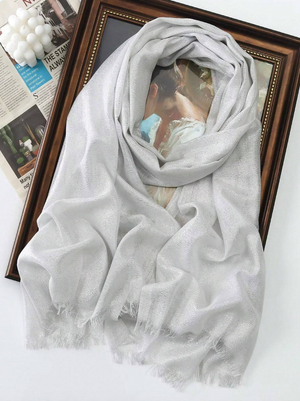 Aria Lurex Scarf - Silver