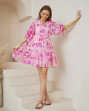 Jayla Dress - Pink Palm