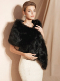 Cara Fur Shawl - Black