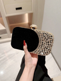 Jasmine Velvet Clutch - Black