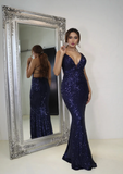 Cynthia JP111 Gown by Jadore - Navy