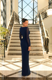 Amelie NC1067 Dress by Nicolette - Navy