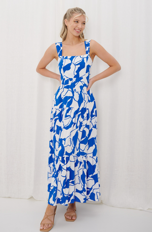 Delijah Maxi - Blue/White