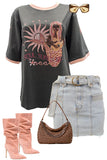 Soul Sun Surf Tee | Charcoal By Coco Cartel - LPE1066