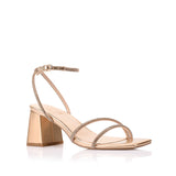 Strawberry Block Heel by Verali - Rose gold