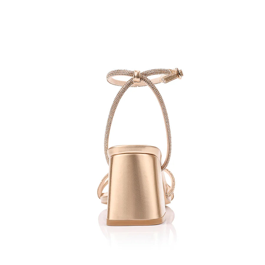 Strawberry Block Heel by Verali - Rose gold