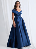 Eloisa Off shoulder Gown by Trellis Lane - Navy