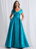 Eloisa Off shoulder Gown by Trellis Lane - Teal