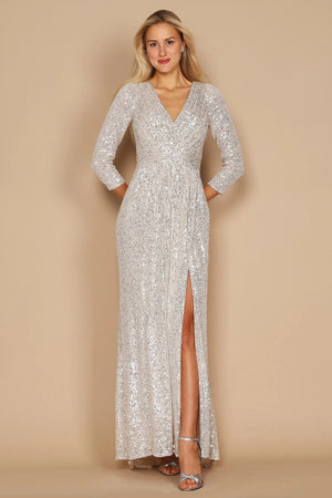 Sierra Sequinned Gown - Silver