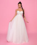 Bettina NP147 Gown by Jadore - Ivory/Nude