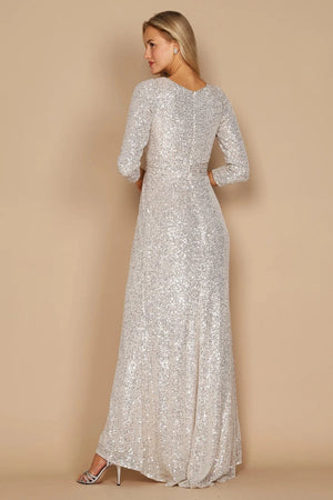 Sierra Sequinned Gown - Silver