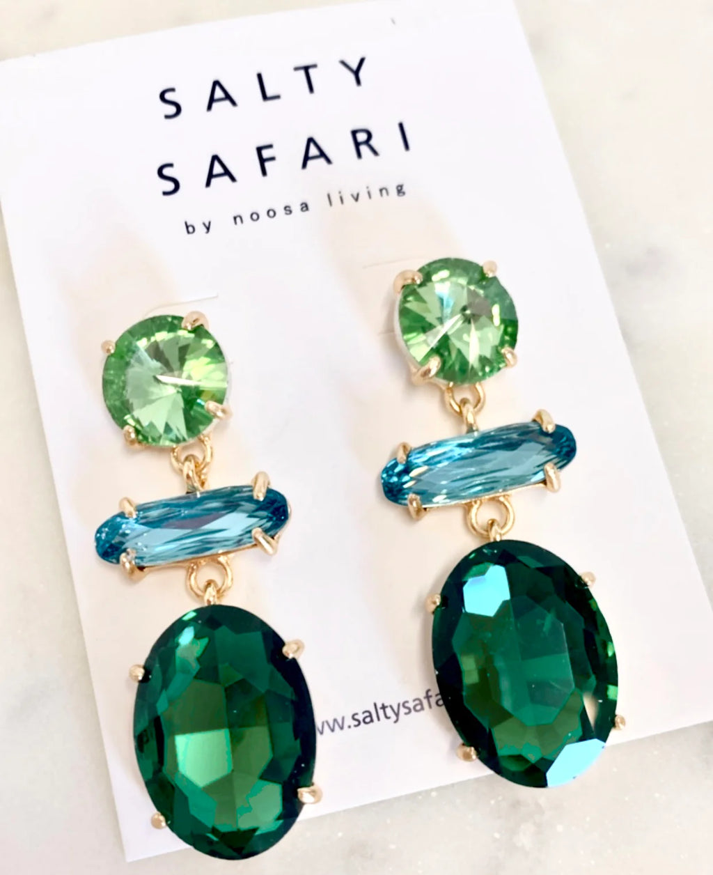 Sobella Earrings by Salty Safari - Emerald