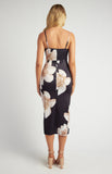 Jenna Midi Dress - Black Floral