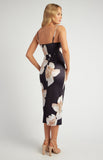 Jenna Midi Dress - Black Floral