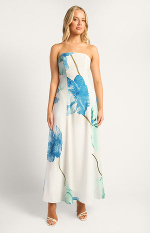 Celeste Maxi - Floral Blue