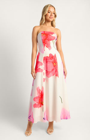 Celeste Maxi - Floral Pink