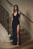 Sensation Plunge Gown by Nokkie - Black