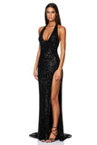 Sensation Plunge Gown by Nokkie - Black