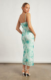 Annie Midi Dress - Green Floral