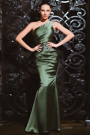 NMB1013 Gown by Jadore - Olive