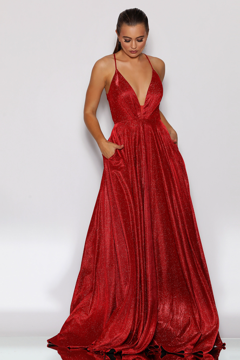 JX2106 Gown by Jadore- Red