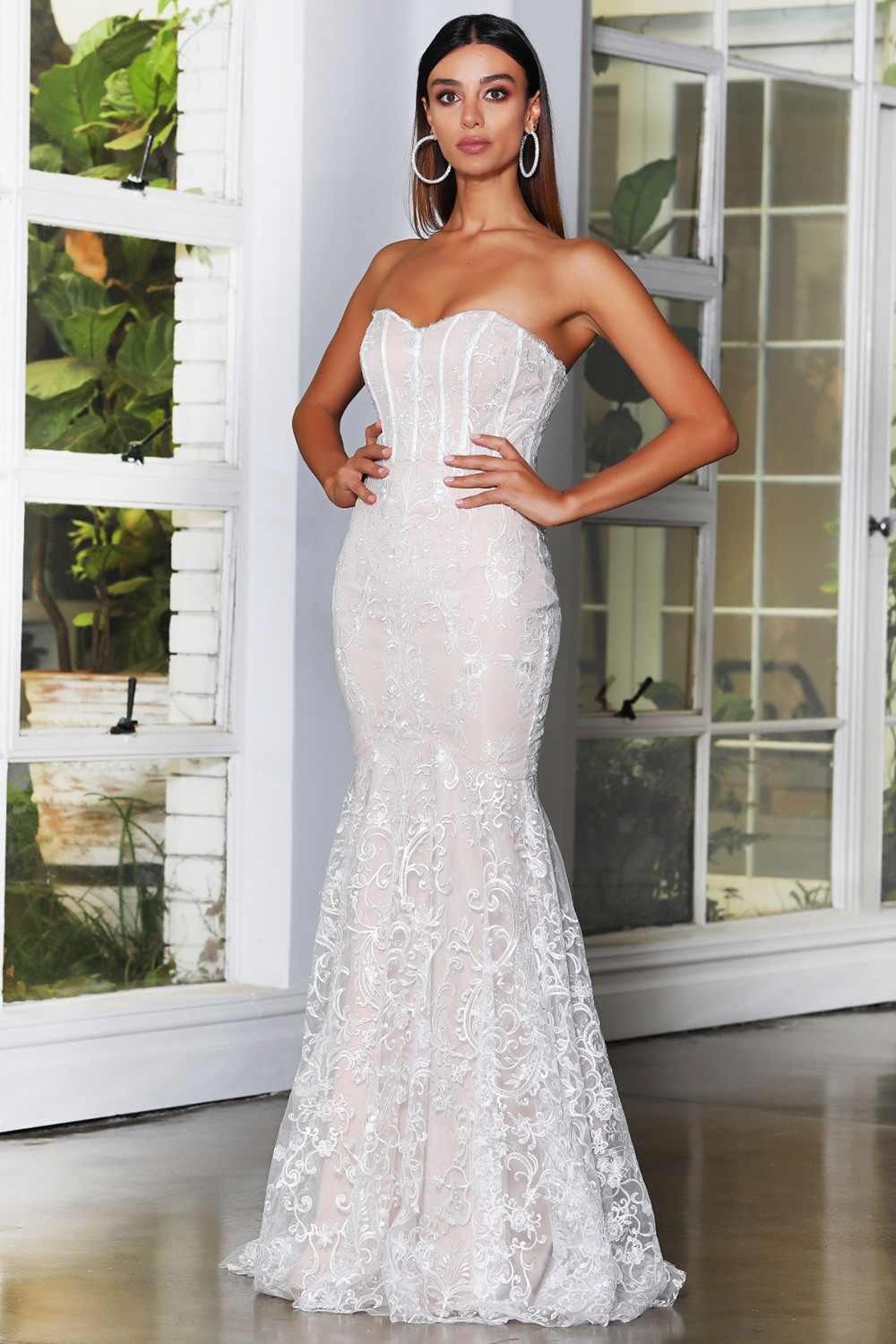 Jadore Gown JX4062 - Ivory/Nude