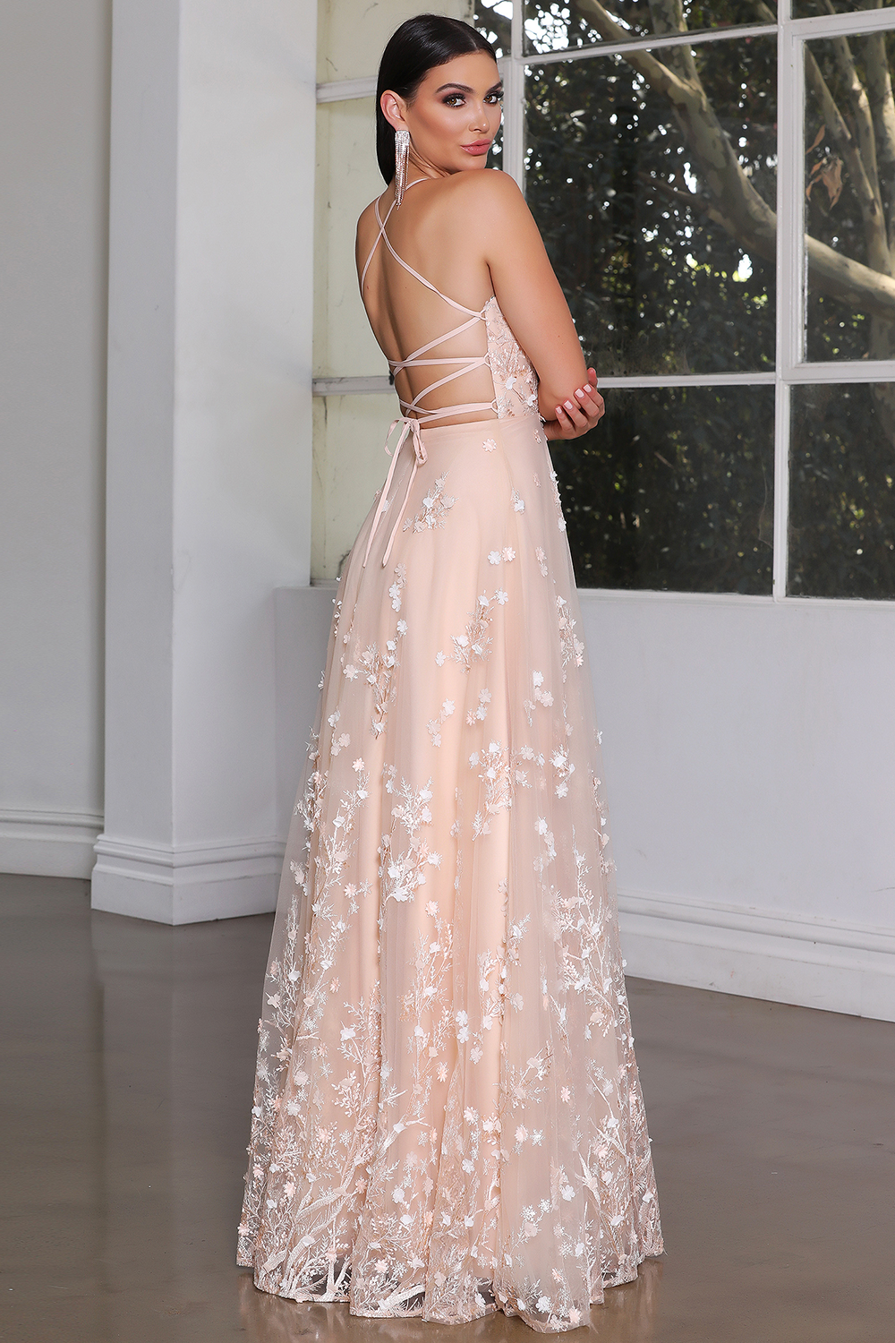 JX4086 Gown by Jadore- Champagne