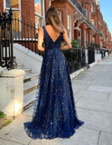 Natalia JX6059 Gown by Jadore - Navy