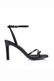 Kimmy Slim Strappy Heels by Verali - Black