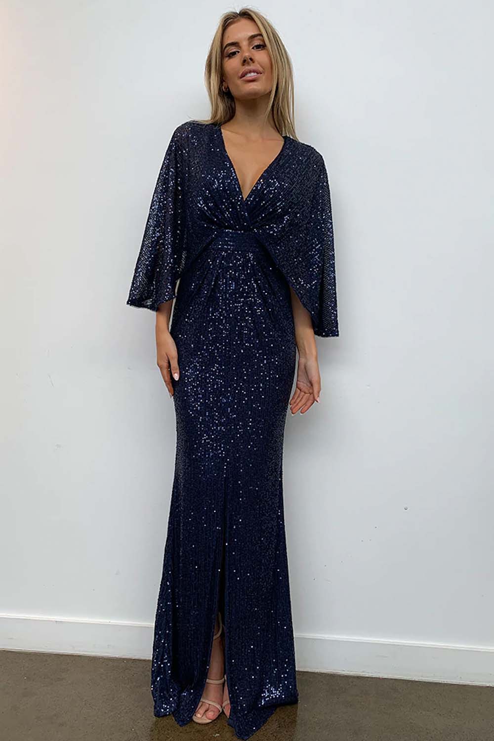 Oprah Cape Gown B47D28L by Bariano
