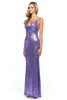 Rhiannon Cowl Neck Gown B53D33L by Bariano - Lavender
