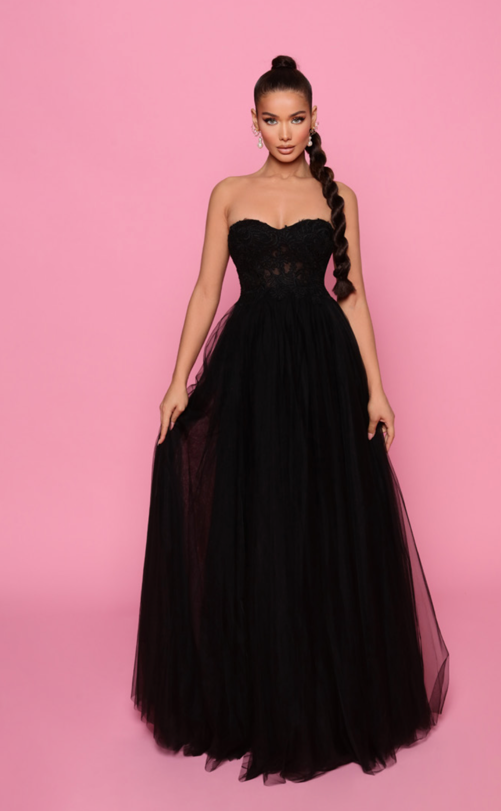 Bettina NP147 Gown by Jadore - Black