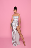 Pearl NP165 Gown by Jadore - Silver