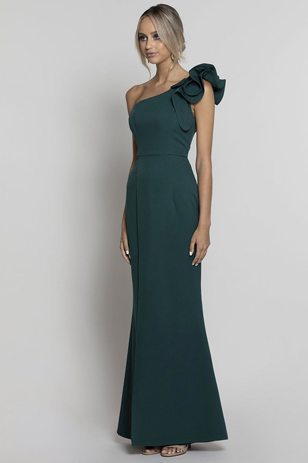 Sue Frill Gown BB33D31 by Bariano - Emerald