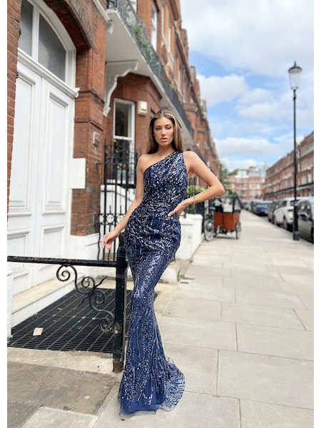 Charley JX6011 Gown by Jadore - Navy