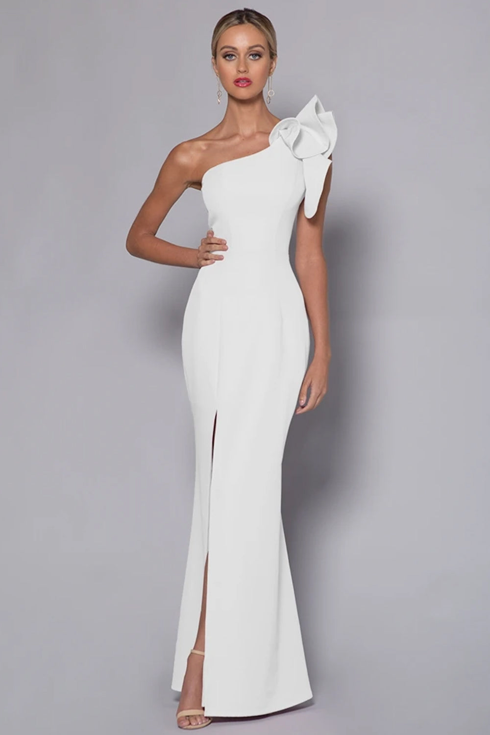 Sue Frill Gown by Bariano - White
